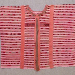 Huipil, 2000, by Luisa Jiménez. Three cotton webs woven on the backstrap loom
