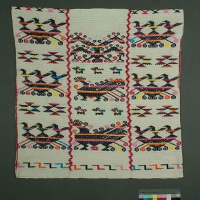 Huipil, 1970s–1980s. Three cotton webs woven on the backstrap loom